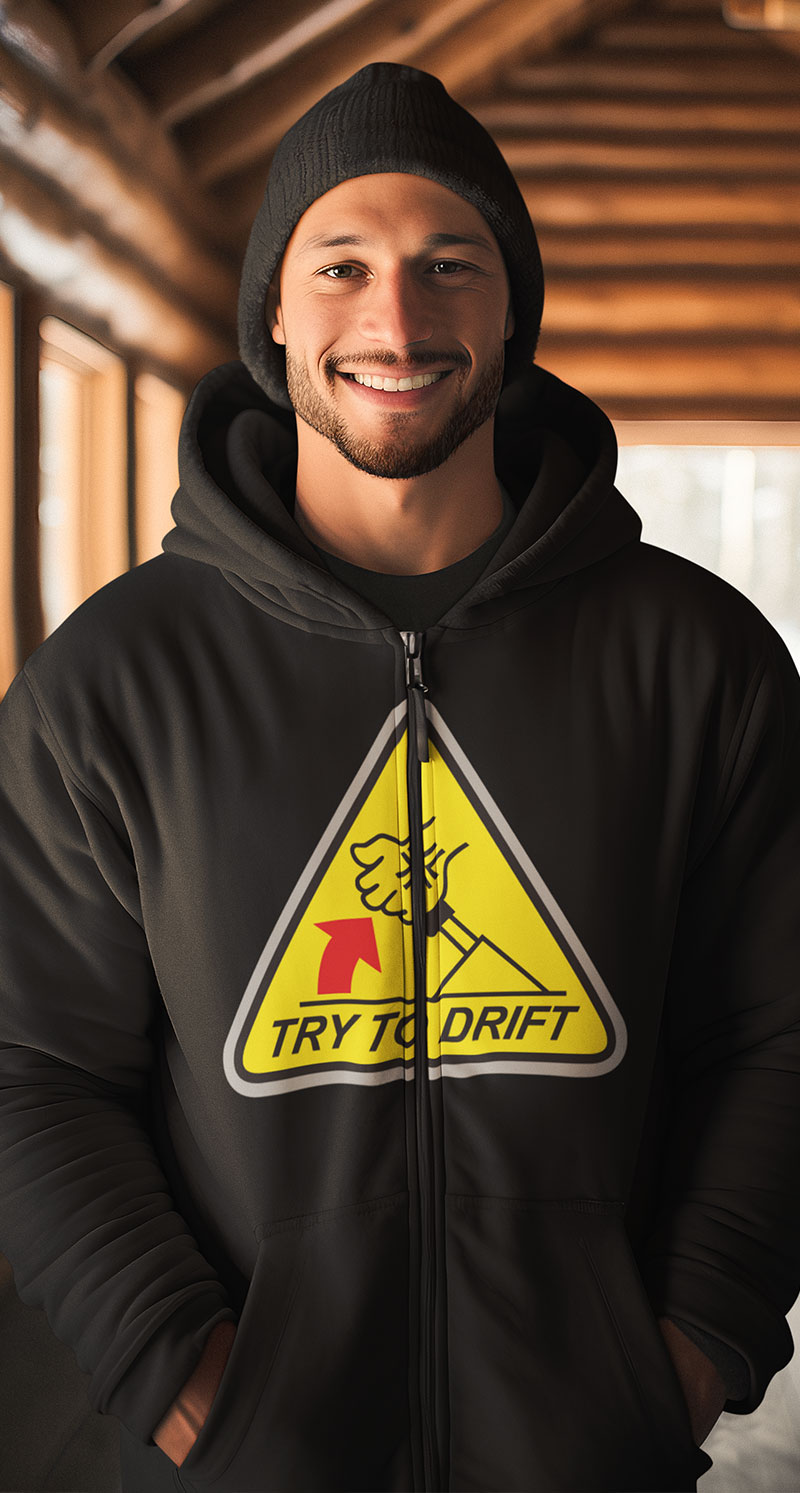 Try to Drift hoodie zip
