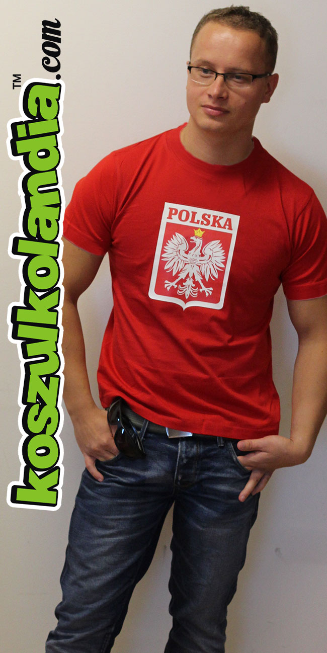 ORZEŁEK Polski W HERBIE - koszulka męska z nadrukiem