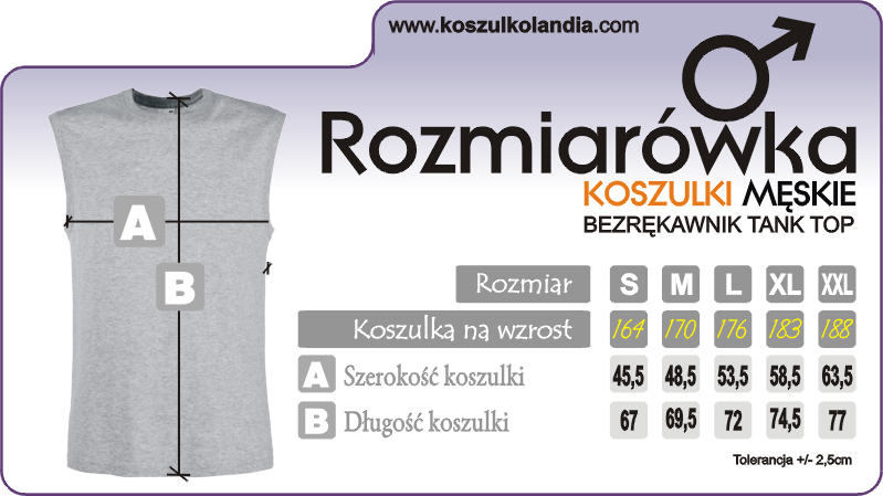 Rozmiarówka męska TANK TOP - koszulki męskie MEN TSHIRTS