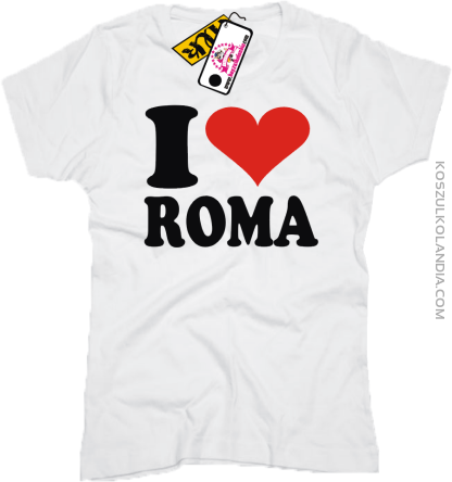 I LOVE ROMA - koszulka damska 1 koszulki z nadrukiem nadruk