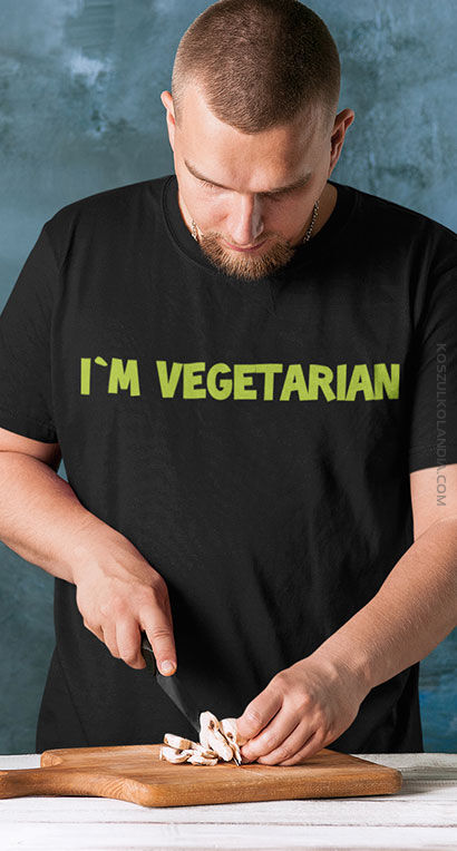 I`m Vegetarian - koszulka męska z nadrukiem