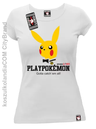 Play Pokemon - Koszulka damska biała 