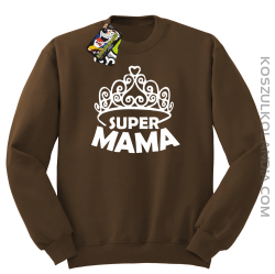 Super mama korona miss - Bluza STANDARD brąz