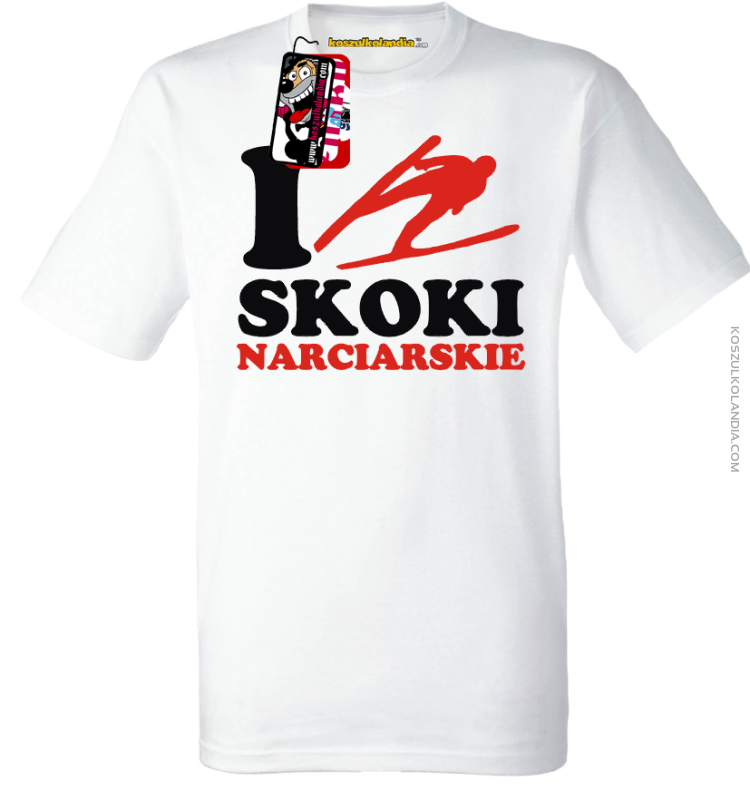 I Love SKOKI NARCIARSKIE Ski Jumping koszulka męska
