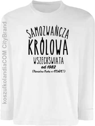 Samozwańcza Królowa wszechświata - Longsleeve dziecięcy biały 