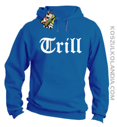 TRILL-bluza męska z kapturem niebieska