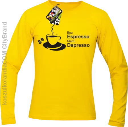 Bez Espresso Mam Depresso - Longsleeve męski