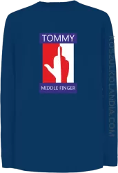 Tommy Middle Finger - Longsleeve dziecięcy niebieski