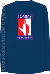 Tommy Middle Finger - Longsleeve dziecięcy niebieski