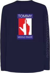 Tommy Middle Finger - Longsleeve dziecięcy granat