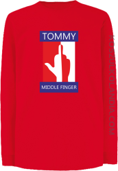Tommy Middle Finger - Longsleeve dziecięcy czerwona 