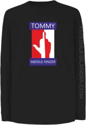 Tommy Middle Finger - Longsleeve dziecięcy czarna 