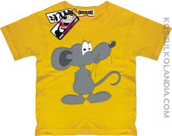 Myszka Pipi - koszulka dziecięca - żółty