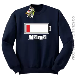 MAMA Bateria do ładowania - Bluza męska standard bez kaptura granat