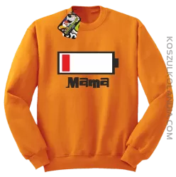 MAMA Bateria do ładowania - Bluza męska standard bez kaptura pomarańcz 