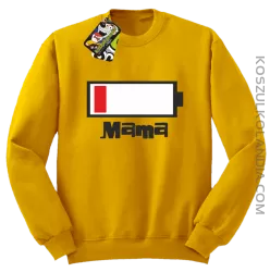 MAMA Bateria do ładowania - Bluza męska standard bez kaptura żółta 
