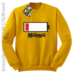 MAMA Bateria do ładowania - Bluza męska standard bez kaptura żółta 