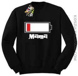 MAMA Bateria do ładowania - Bluza męska standard bez kaptura czarna 