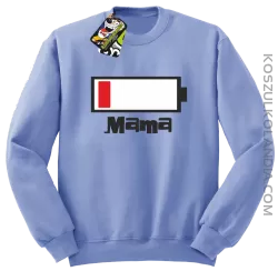 MAMA Bateria do ładowania - Bluza męska standard bez kaptura błękit 