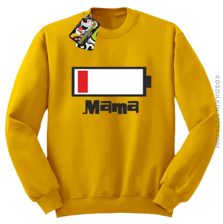 MAMA Bateria do ładowania - Bluza męska standard bez kaptura 