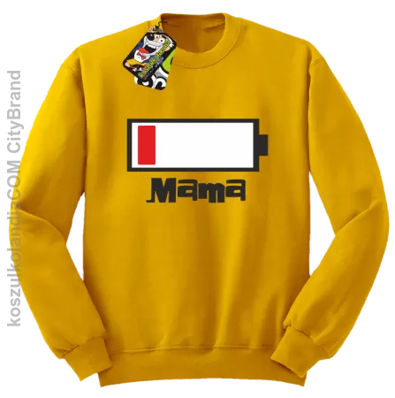 MAMA Bateria do ładowania - Bluza męska standard bez kaptura 