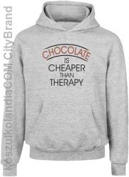 Chocolate is cheaper than therapy - Bluza dziecięca z kapturem melanż 