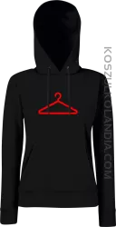 WIESZAK symbol - bluza z kapturem damska czarna