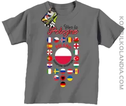Vive la Pologne - Koszulka dziecięca szara 