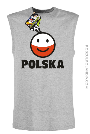 POLSKA emotikon dwukolorowy-Bezrękawnik męski
