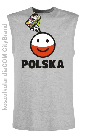 POLSKA emotikon dwukolorowy-Bezrękawnik męski