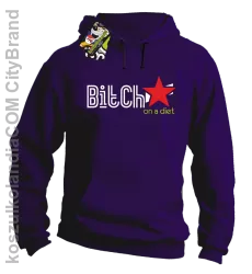 Bitch on a diet - Bluza męska z kapturem fiolet 