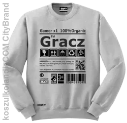 Gracz GAMER - bluza bez kaptura STANDARD męska MELANŻ 