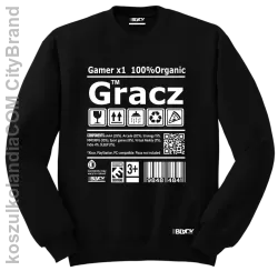 Gracz GAMER - bluza bez kaptura STANDARD męska CZARNA