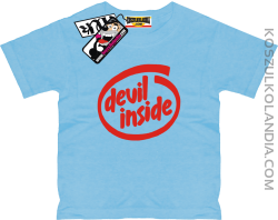 Devil inside - koszulka dziecięca - błękitny