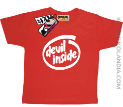 Devil inside - koszulka dziecięca - czerwony