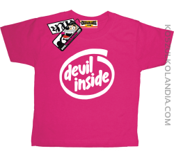 Devil inside - koszulka dziecięca - różowy
