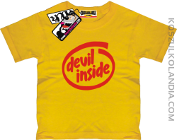 Devil inside - koszulka dziecięca - żółty