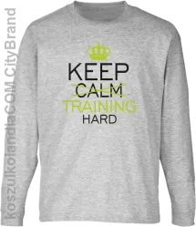 Keep Calm and TRAINING HARD - Longsleeve dziecięcy melanż 
