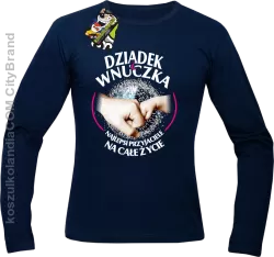 Dziadek i Wnuczka - Najlepsi przyjaciele na całe życie -  Longsleeve męski granat