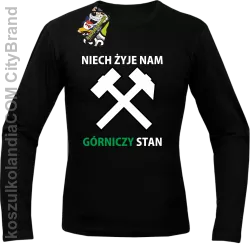 Niech żyje nam górniczy stan -  Longsleeve męski czarny 