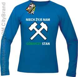 Niech żyje nam górniczy stan -  Longsleeve męski niebieski