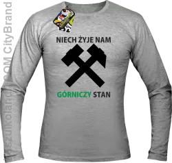 Niech żyje nam górniczy stan -  Longsleeve męski melanż 