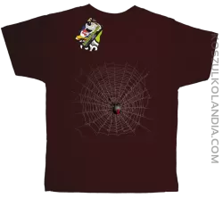Pajęczyna z pająkiem - koszulka dziecięca brązowa