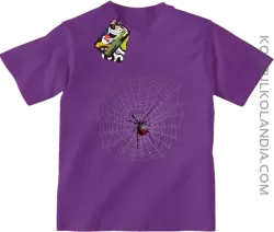 Pajęczyna z pająkiem - koszulka dziecięca fioletowa