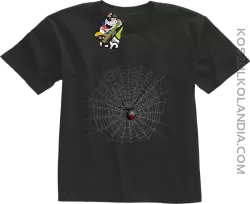 Pajęczyna z pająkiem - koszulka dziecięca czarna