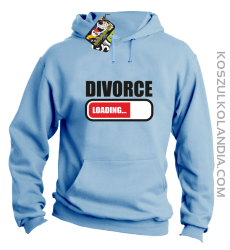 DIVORCE - loading - Bluza z kapturem błękit