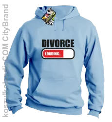 DIVORCE - loading - Bluza z kapturem błękit