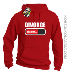 DIVORCE - loading - Bluza z kapturem red