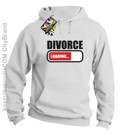 DIVORCE - loading - Bluza z kapturem biała