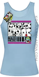 MAXI Krejzol Freaky Cartoon Red Doggy - Top damski błękit 